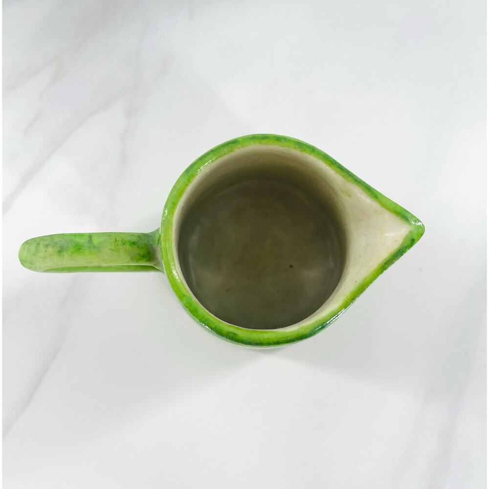 Small Pitcher Pottery Green - Picture 4 of 7